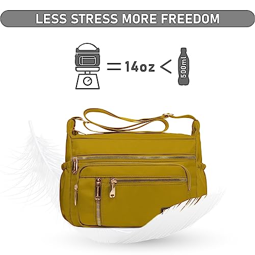 Image of NPBAG Crossbody Bag for Women, Shoulder Purse Handbag Messenger Bag, Trendy Pocketbooks, Waterproof and Multi-Pockets