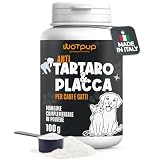 Pulizia Denti Cane e Gatto, Polvere Dentale Sciogli Tartaro e Placca | Dental Bright – Dentifricio Senza Spazzolino con Inulina, Menta, Pappa Reale e Salvia – 100g (50 Dosi), Made in Italy
