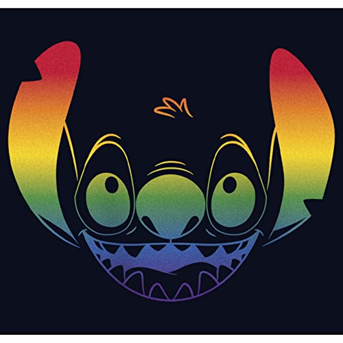 Disney Lilo Big Face Stitch Pride Girl's Solid Crew Tee2