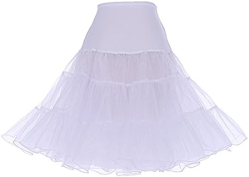 DRESSTELLS 50s Petticoat Skirts Women Vintage Tulle Underskirt Re...