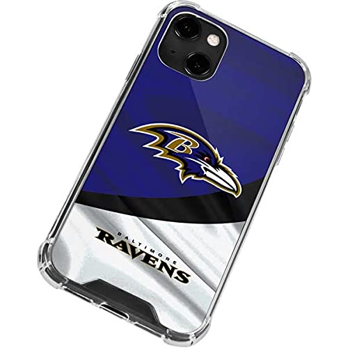 Skinit Clear Phone Case Compatible with iPhone 13 - Officially Licensed NFL Baltimore Ravens Design