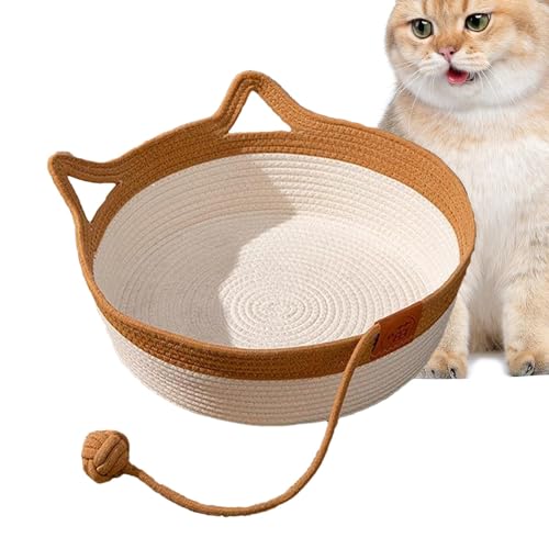 Letto da scrivania per gatti, accogliente letto per gatti, compatto, SPT, morbido e confortevole, con base antiscivolo, tessuto a mano e resistente ai graffi, nido pieghevole per gatti, gattini