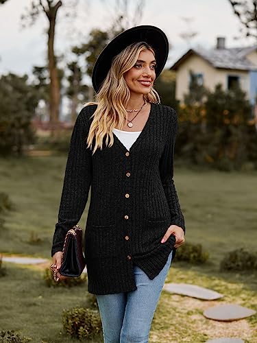 Women’s 2025 Fall Fashion Cardigan Lightweight Soft Knit Cardigan for Women Long Sleeve Open Front Coat with Pockets3