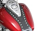 Mustang Black Studded Tank Bibs for Harley Davidson 2003-2009 Honda VTX 1300C - One Size
