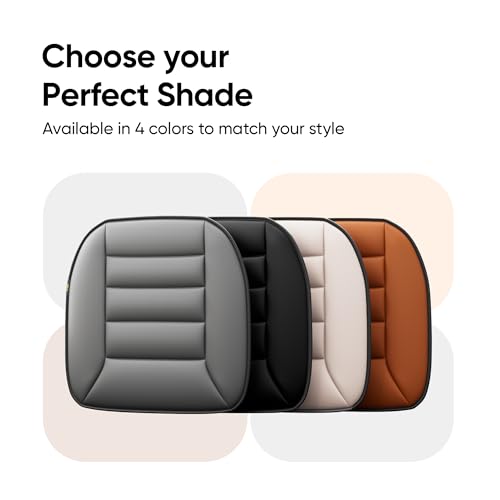 Image of Frido Slim Seat Cushion for Office Chair | Car & Wheelchair - 3cm Thin Memory Foam Cushion for Back Support & Pressure Relief - Non-Slip | Breathable Comfort Pad for Long Sitting (Grey)