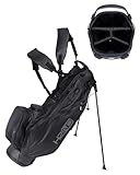 Sun Mountain H2NO Litespeed Stand Bag - Durable Golf Stand Bag with a Four-Way Top and Ergonomic Handle for Ultimate Convenience - Lightweight with Nine Pockets for Spacious Storage - Steel-Black
