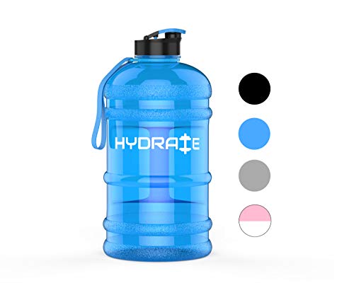 hydrate 1.3/2.2 Litre Water Bottle - Easy Drink Flip Cap - Durable