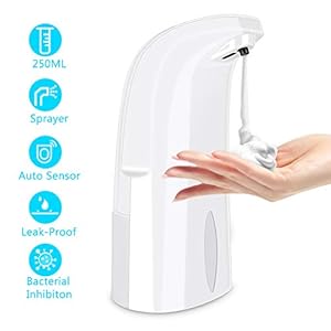 Etmury Seifenspender Automatisch mit Bewegungssensor 250mL für Flüssigseife Schaumseife Spülmittel, Berührungslos Schaumseifenspender für Badezimmer, Küchen, Hotel, Restaurant