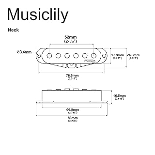 Wilkinson Tonalité Vintage Alnico 5 Micro Simple Bobinage pour Guitare Style Strat Position Manche,Blanc - Les Beatles, Paul McCartney, John Lennon, RIngo Starr, George Harrison Wilkinson Tonalité Vintage Alnico 5 Micro Simple Bobinage pour Guitare Style Strat Position Manche,Blanc – Image 2