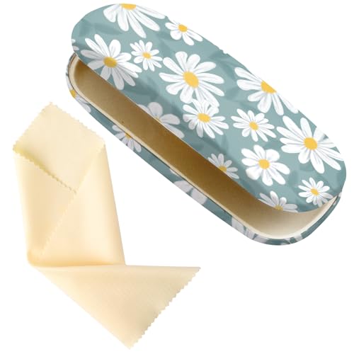 Image of Glasses Case Hard Shell,Portable Protective Eyeglasses Case, Eyeglass Holder Box with Cleaning Cloth,for Women Men