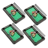TOYANDONA 4 Sätze Mini Billardtisch Set Tragbar Tischbillard für Erwachsene Desktop Pool Spiel zur Unterhaltung und Familienzeit