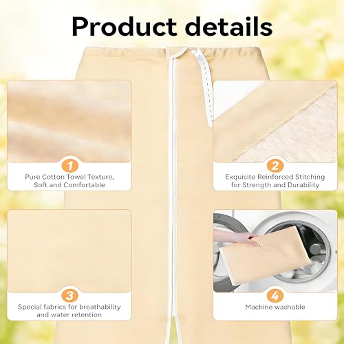 ADLLHO Adult Multifunctional Wearable Incontinence Bed Pads 80 * 115cm, Waterproof Adult Diaper Skirt with Zipper, Washable Reusable High Absorbency Bed Wetting Mats for Adults, Home & Hospital Use