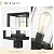 Emliviar Post Lights Outdoor Fixture, 1-Light Lamp Post Lantern, Black Finish, Seeded Glass, 2083P BK