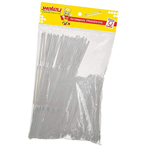 Waleu 10120002 Grampo Trilho, Multicores, 50 grampos