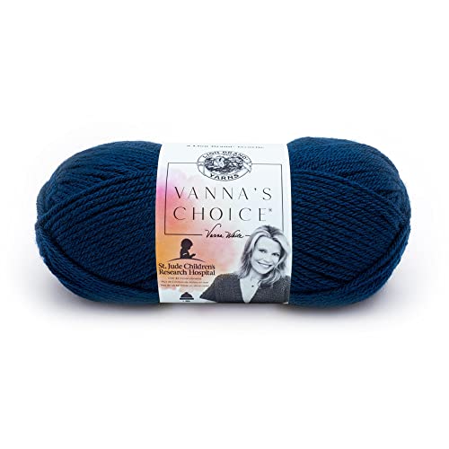Lion Brand Yarn (1 Skein) Vanna's Choice Yarn, Midnight Blue