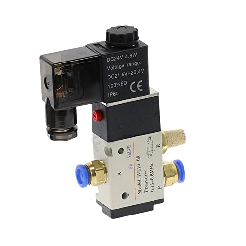 Électrovanne 3V210-08 DC12V avec raccords pneumatiques 12mm - 2
