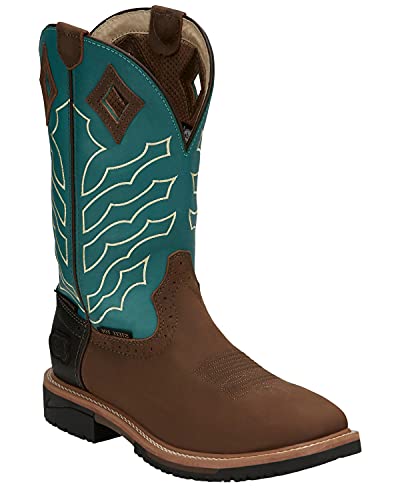 Justin Original Work Men's Peanut Wyoming Square Steel Toe Work Boot