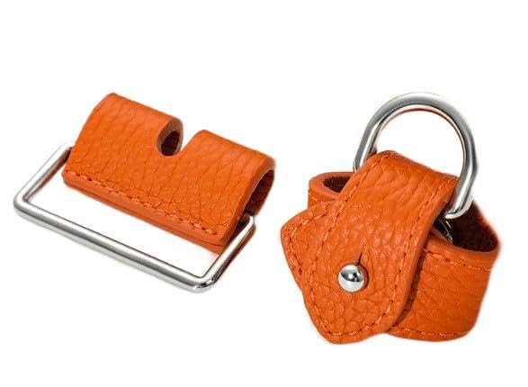 HERMES ブリッドアブラック アタッチメント アジャスター オレンジ 緑☆本革☆ブリブラストラップ☆ブリッドアブラック