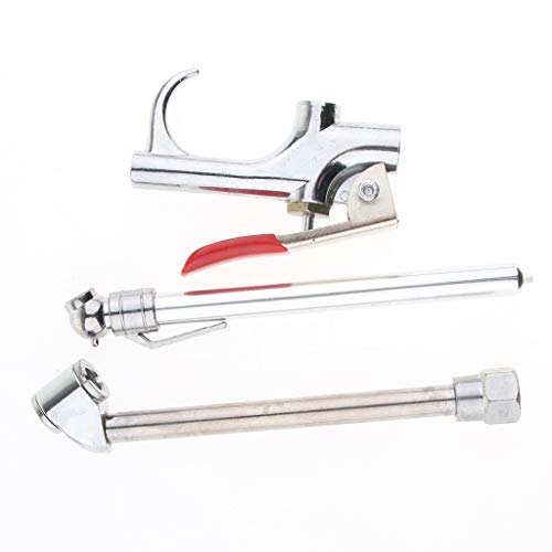 menolana Conjunto de 20 Unidades de Mandril Pneumático de Dois Pés E Medidor Do Adaptador de Arma