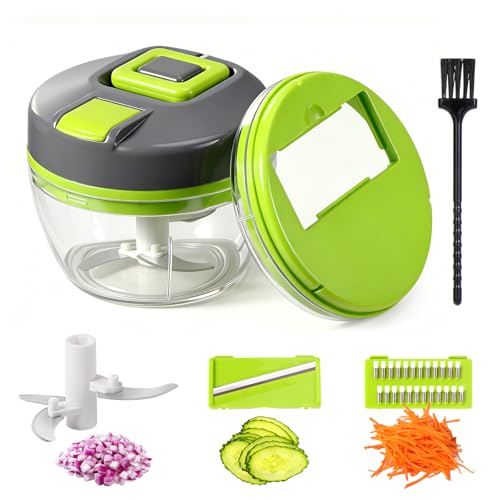 Diboniur Picadora Manual 520 ml, 3 en 1 Picadora de...