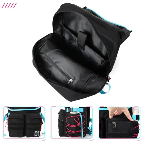 Image of Hatsune Miku Backpack, Neon Electronic Music Series, 20L Multi-functional Unisex Functional Style Travel & Commute Daypack