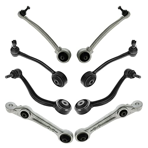 TRQ Front Upper and Lower Driver and Passenger Side Control Arm and Ball Joint Set 8 Piece Compatible with 2009-2012 Hyundai Genesis 2011-2013 Equus