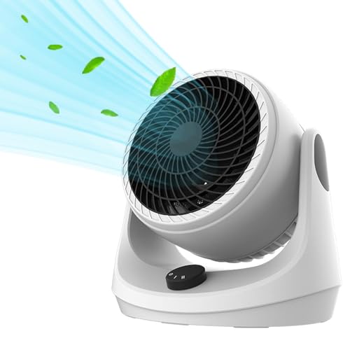 Opiniones de Ventiladores de sobremesa - los más vendidos. 50 Ventilador de Circulación de Aire,Ventilador de Escritorio, Ventilador Silencioso de Sobremesa,Puede girarse 280°,Adecuado para Sala de Estar, Dormitorio, Oficina, Escritorio