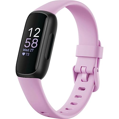 Fitbit Inspire 3 Health &-Fitness-Tracker with Stress Management, Workout Intensity, Sleep Tracking, 24/7 Heart Rate and more, Lilac Bliss/Black, One Size (S & L Bands Included) - Image 4
