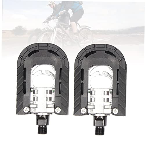 Aluminum Alloy Folding Mountain Bike Pedal Non Slip Platform with Bearing Structure Foldable Flat Pedals for Commuting Road Touring and4