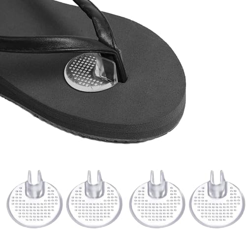 JV JO&VIN 2 Pairs Silicone Thong Sandal Toe Protectors Flip Flop Gel Toe Guards Cushion Pain Prevention and Non-Slip Cushions Between Toe for Sandals Clear (Transparent)
