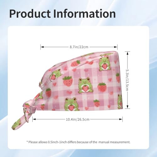 Image of Adjustable Scrub Cap with Sweatband, Breathable Working Hat for Men /Women