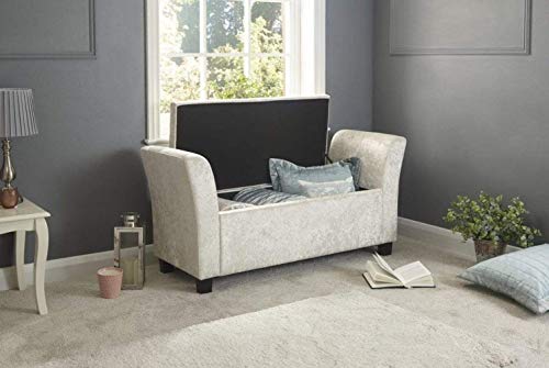 Verona Crushed Velvet Window Seat (Oyster) - Image 3