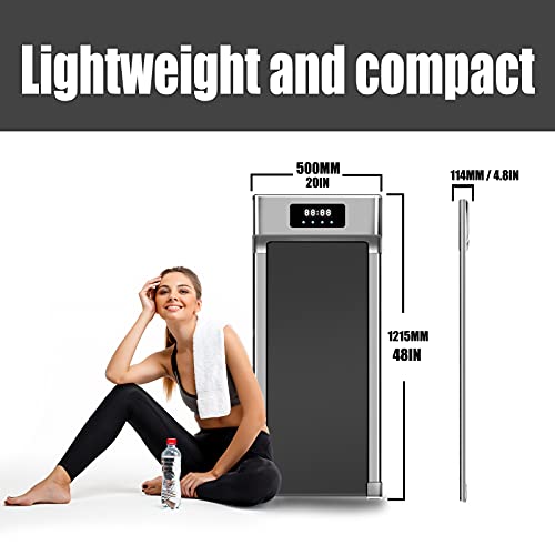 Opvouwbare Loopband 2 in 1,ARUNDO Onder Bureau Loopband met Afstandsbediening,1-12 km/h Indoor Training Loopband Loopmachine voor thuis met Kantoor,Gratis Installatie - Afbeelding 6