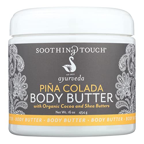 Soothing Touch Pina Colada Body Butter, 16 Oz, Moisturizing, Vegan, Nourishing Formula #TOP24