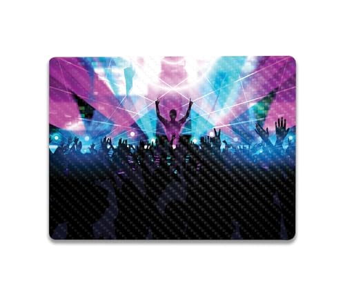 Image of MightySkins Carbon Fiber Skin Compatible with Microsoft Surface Laptop Go 3 (2023) Full Wrap Kit - Dj Festival | Protective, Durable Textured Carbon Fiber Finish | Made in The USA