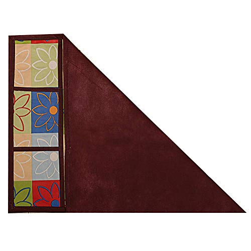 Image of Kuber Industries Floral Design Combo PVC 3 Pieces Fridge Mats, 2 Piece Handle Cover and 1 Piece Fridge Top Cover(Multi)