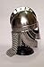 AnNafi® Handcrafted Viking Wolf Armor Helmet Silver Finish | Medieval Helmets Metal Knight Helmets | Wearable for Adult | Medieval Costumes Chainmail | Helm Armor SCA LARP Replica Costume