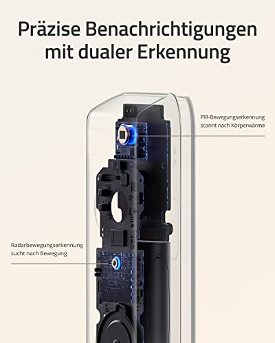 eufy Security Video Doorbell S330 Dual Camera (mit Akku), Zusatzkamera, Akkubetriebene Video-Türklingel, Bewegungssensor, Paketerkennung, 2K HD, Gebührenfreie Nutzung