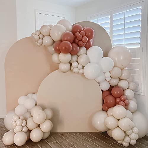 Image of White Sand Balloons 12inch, 62pcs Nude White Latex Balloons, Matte Off White Cream Beige Balloon for Party Decorations Supplies or Arch Decor, Helium Balloons for Birthday, Wedding, Baby Shower
