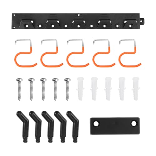 Contenuto del set: Il set include: 1 guida, 5 ganci a forma di 5, 5 ganci in plastica, 1 connettore, 5 viti e 5 tasselli. Scegli il set giusto per organizzare i tuoi utensili. Soddisfa le tue esigenze quotidiane.