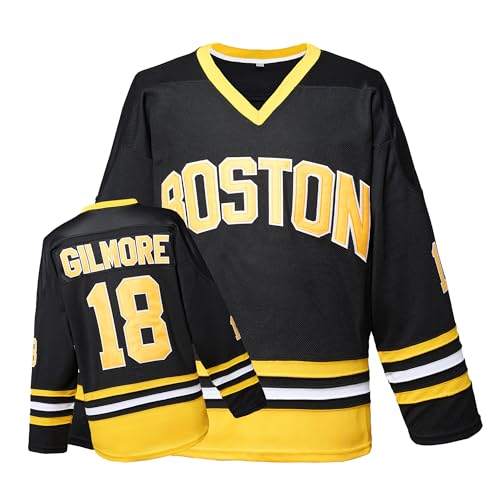 TRIVINKIN Happy Gilmore 18 Adam Sandler 1996 Maillot de Hockey sur Glace pour Homme Noir, Noir,...