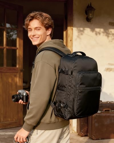 Image of coofay Vacuum Backpack Travel with Pump, Airline Approved Carry On Backpack | 15.6 inch Laptop Travel Backpack with Vacuum System, Compression Backpack with Shoe Compartment, Vacuum Seal Backpack Travel