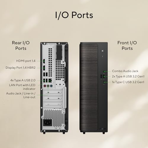 Image of ASUS V500 (2026), Intel Core 3 100U (i3-14th Gen),Intel UHD iGPU,8GB RAM,512GB SSD,Windows 11, M365 Basic(1Y),Office 2024,Black, 5.06 Kg,V501SV-03100U005WS,with wired Keyboard & Mouse,Desktop Tower PC