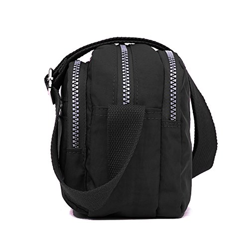 SUNRAY-BUY, Borsa Messenger Uomo, Black (nero)