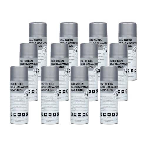 METAL-CLAD Case of 12 Aerosol Spray (High Sheen Cold Galvanized) 9-S-7254CS