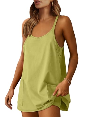 Image of ANRABESS Women Athletic Dress Summer Tennis Workout Active Sports Mini Romper Dress Built in Shorts Travel Vacation Clothes