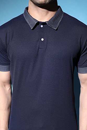 Image of GRECIILOOKS Fitted Half Sleeve T-Shirt | Polo T-Shirt for Men | Plain T Shirt | Casual T Shirt for Men | Men T Shirt