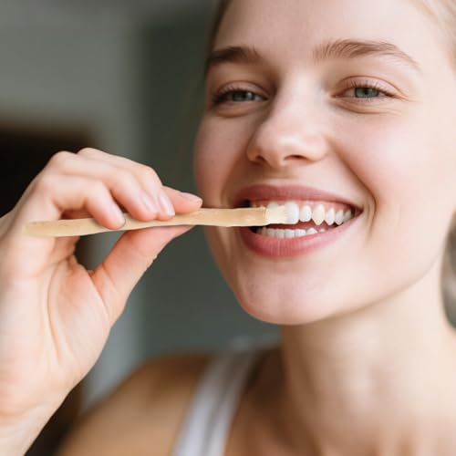 MiswakToothbrush, traditionelle arabische Zahnbürste, Holzzahnbürste, für natürliche weiße Zähne, 20 cm, 4 Stück, einzeln verpackt – Bild 3