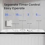 BANGSON Compact Portable Washing Machine, 17.6 Lbs Portable 11 Lbs Small Twin Tub Washer and 6.6 Lbs Spin Cycle for Camping, Dorms, College Apartments, RV, Rooms, Black - Image 4