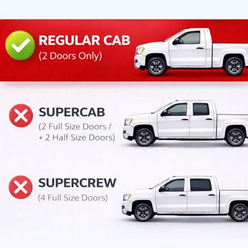 Image of KPY Rain Guards Fit for 1997-2003 Ford F150 Regular Cab & 2004 F150 Heritage Regular Cab, Out-Channel Window Visors Vent Wind Deflectors 2PC, 1997-1999 Ford F250 Regular Cab Light Duty (Single Cab)